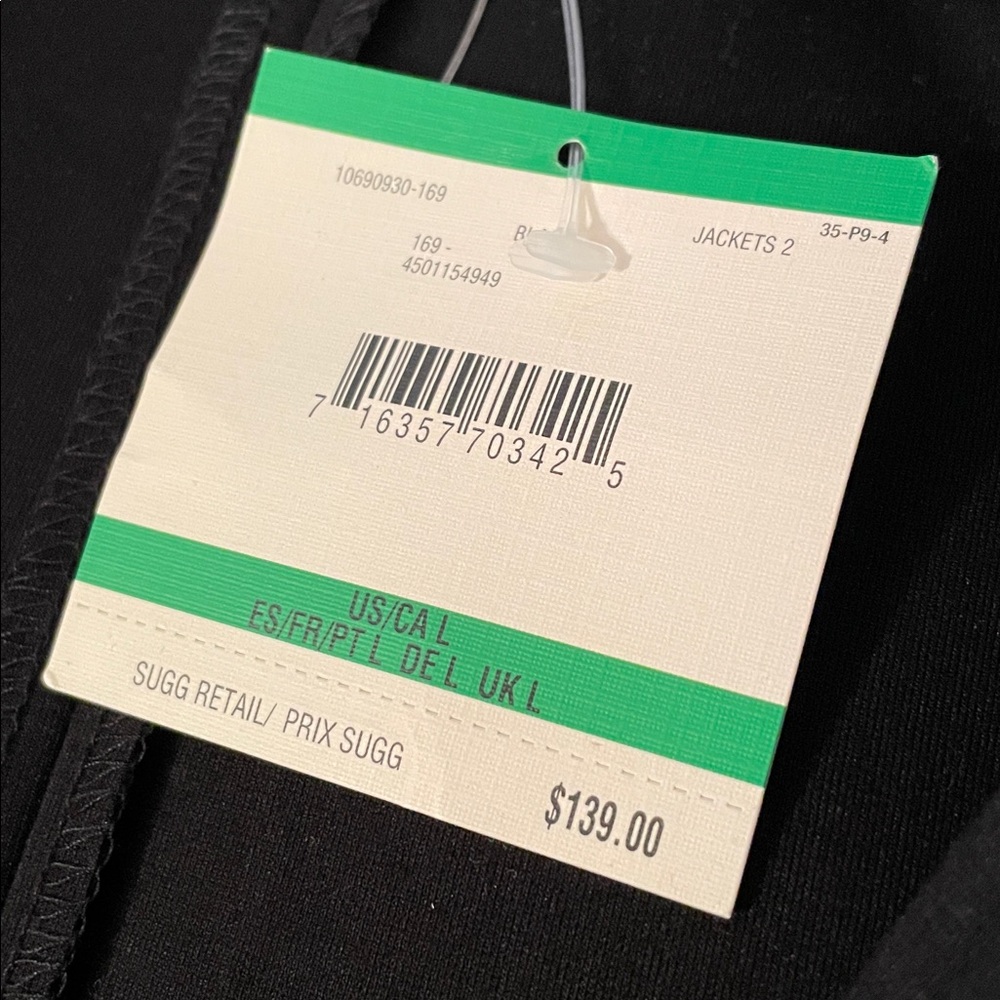 Anne Klein Black Blazer with beautiful princess collar & leather look trim. - Picture 10 of 10